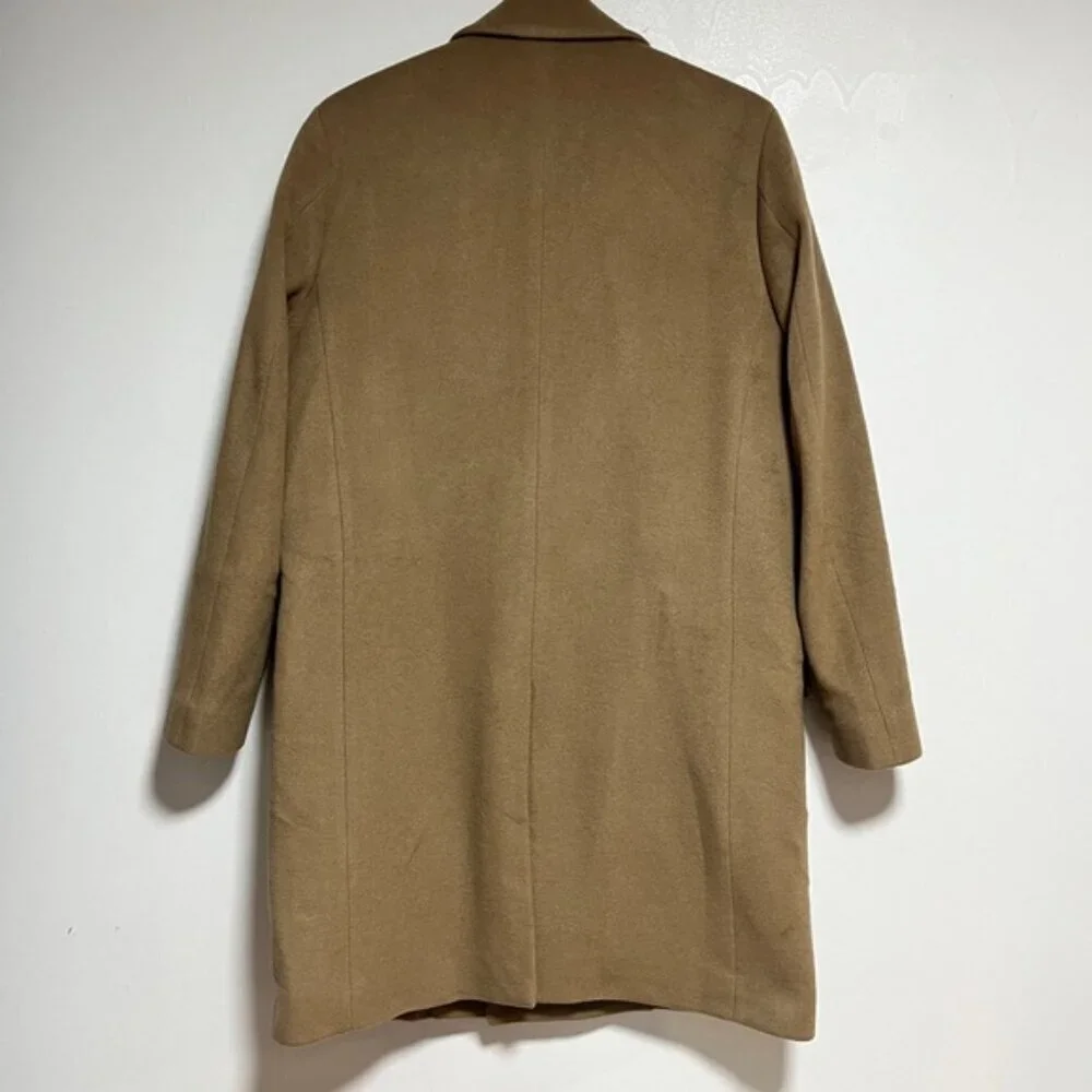 Altea Italian Double-Breasted Cashmere Coat - Camel Brown - Made in Italy